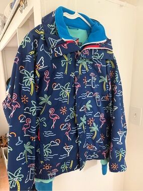 Chubbies Teal and Aqua Fleece-Lined Jacket